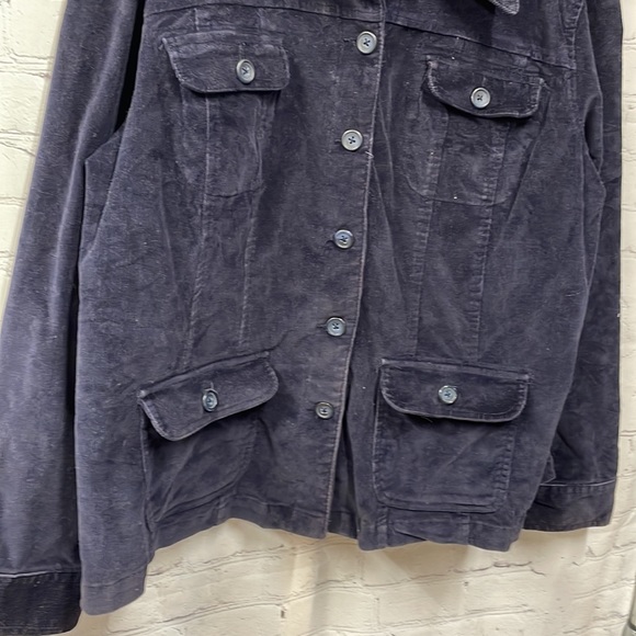 St. John’s Bay stretch Navy Corduroy Button up Jacket/Shacket size 2x - Picture 4 of 9